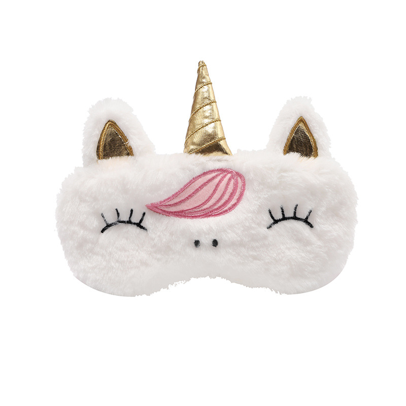 Yiwu fábrica en stock nueva felpa máscara de ojo de dibujos animados animal de doble uso del sueño sombreado máscara de ojo hielo compresa caliente máscara de ojo