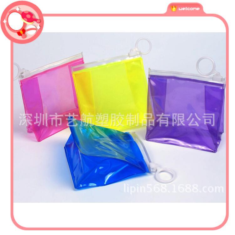供应有色透明pvc拉链袋 环保电压pvc胶袋 洗漱化妆袋化妆包 出口