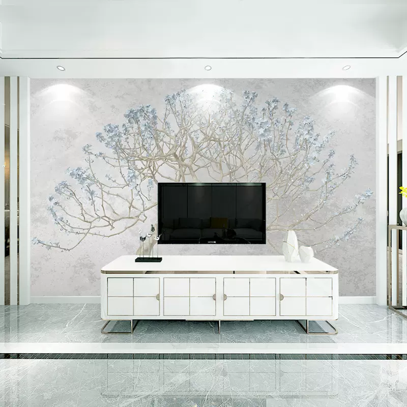 电视背景墙壁纸影视墙布壁画5d立体现代简约壁布卧室床头墙纸家居