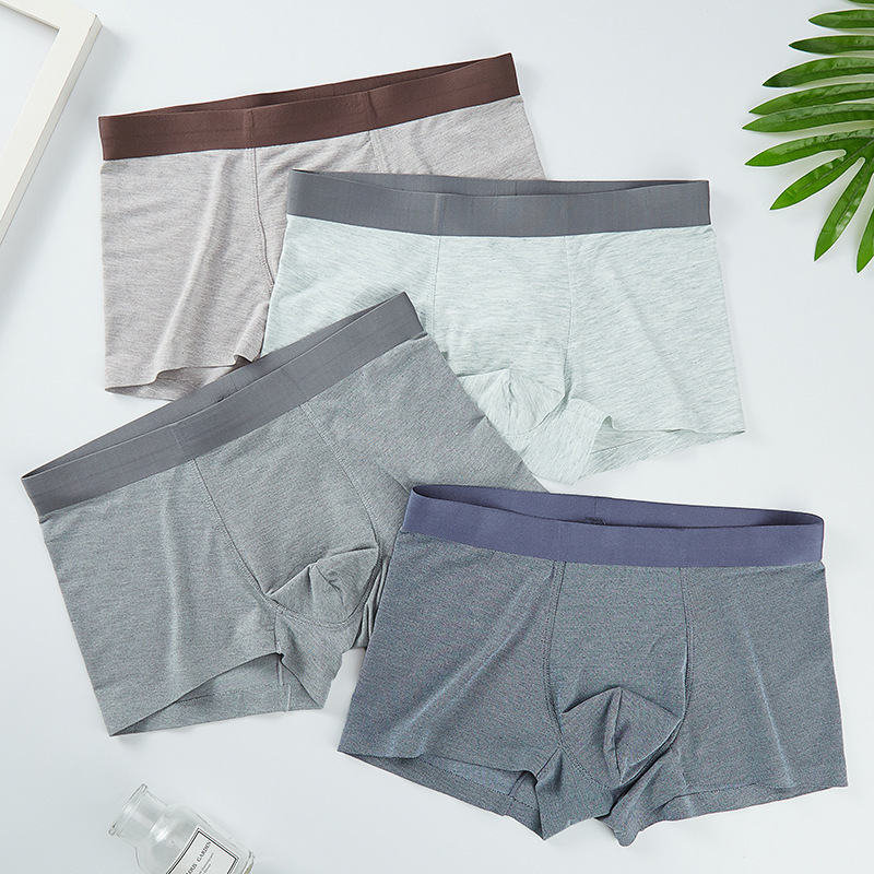 Bamboo Fiber Men's Underwear, Highly Elastic, Comfortable and Breathable Boxer Briefs, Men's Seamless Boxer Briefs, Bamboo Fiber Underwear