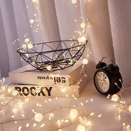 亚马逊新款LED防水冰裂球铜线灯串装饰灯彩灯遥控裂纹球厂家批发