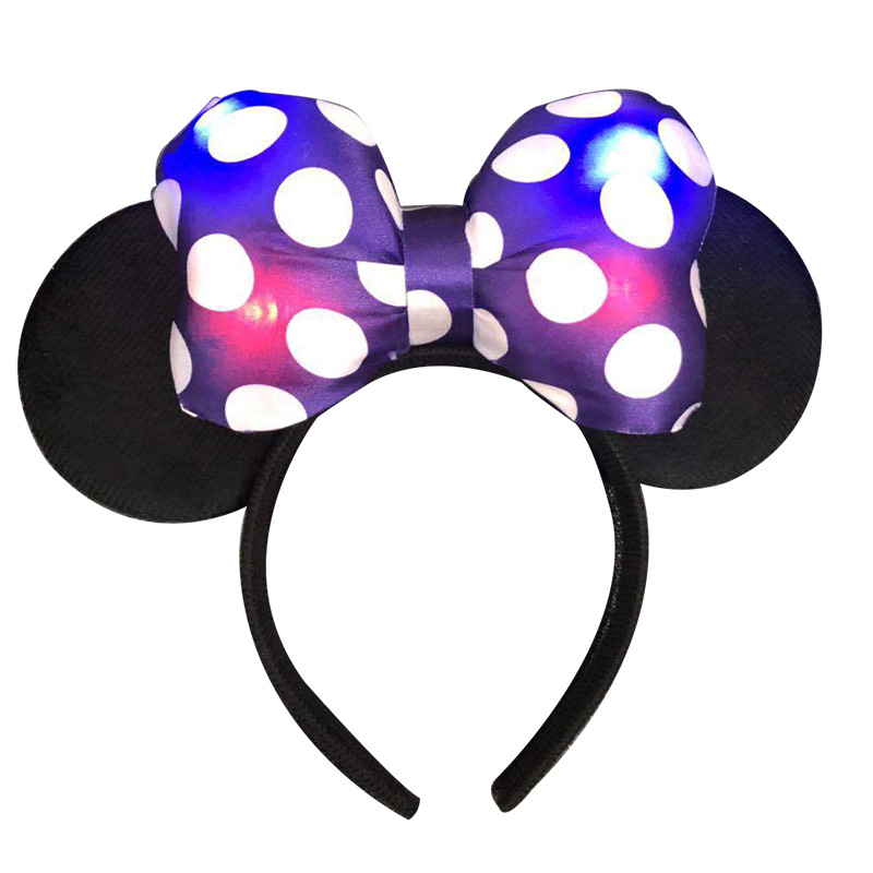 미니 퍼플 빛나는 헤어 밴드