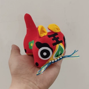Тигр из ткани ручная работа народная игрушка