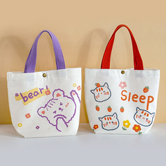 Student cute cartoon canvas bag ladies handbag tote bag shopping bag mommy bag baby birthday gift