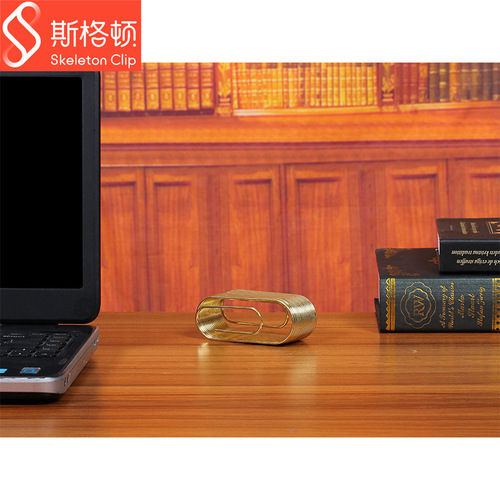 skeleton clip metal European and American export electroplating business card display box card storage seat hollow business card holder
