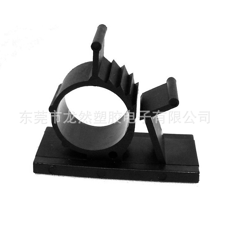 厂家直销背胶可调式配线固定座LR-0810 快速布线扣尼龙机箱理线夹