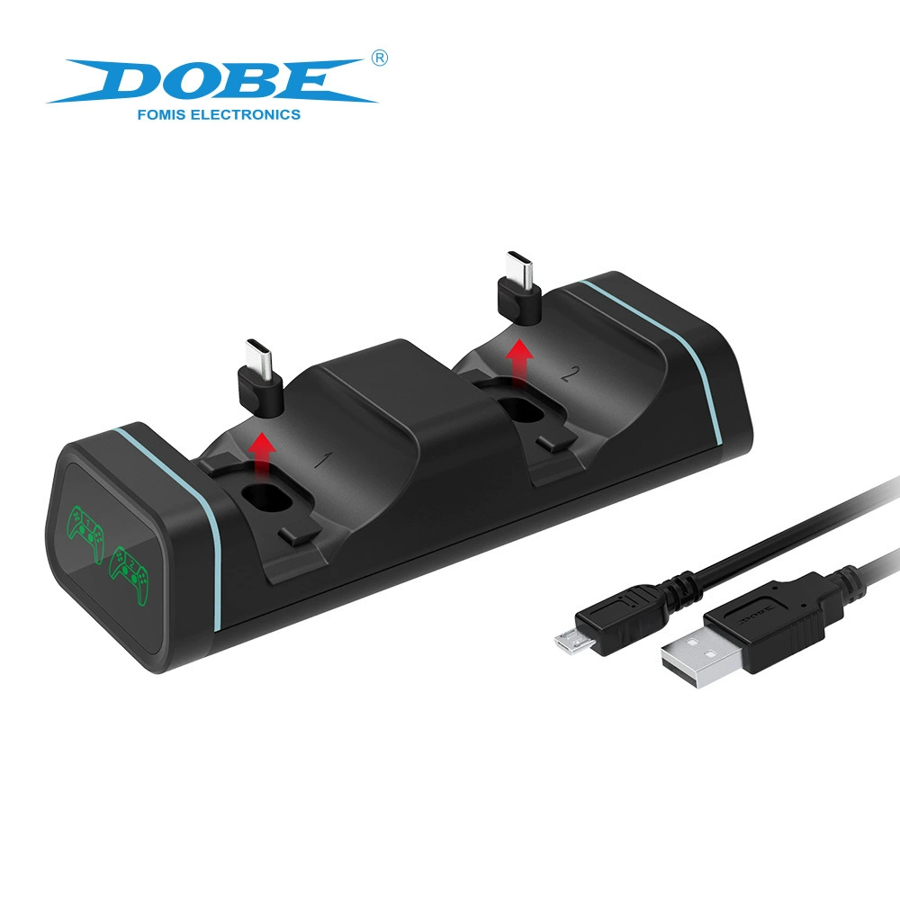 Двойное зарядное док-станция (DOBE), Type-C, универсальная для PS5/Xbox/NS Pro, заряд 4–4,5 ч