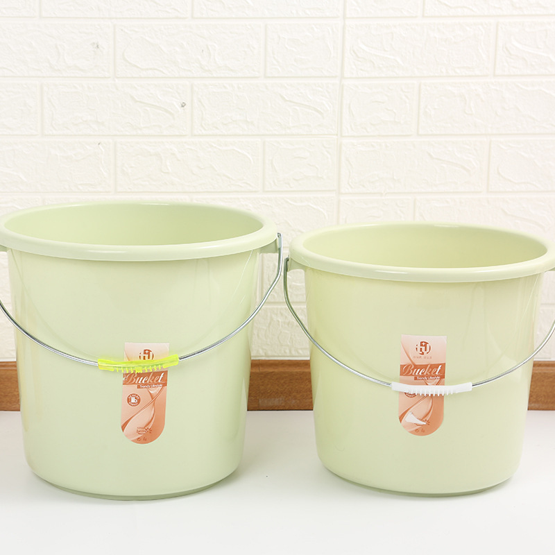 Household portable plastic bucket thickened water storage plastic bucket small round bucket for student dormitory bath washing bucket Household portable plastic bucket thickened water storage plastic bucket small round bucket for student dormitory bath washing bucket