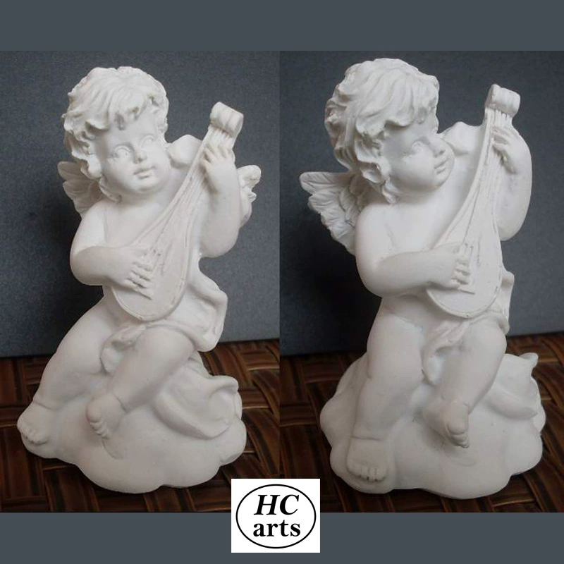 Набор фарфорообразных ангелов HC arts, 4 шт., 7 см, белые фигуры из смолы