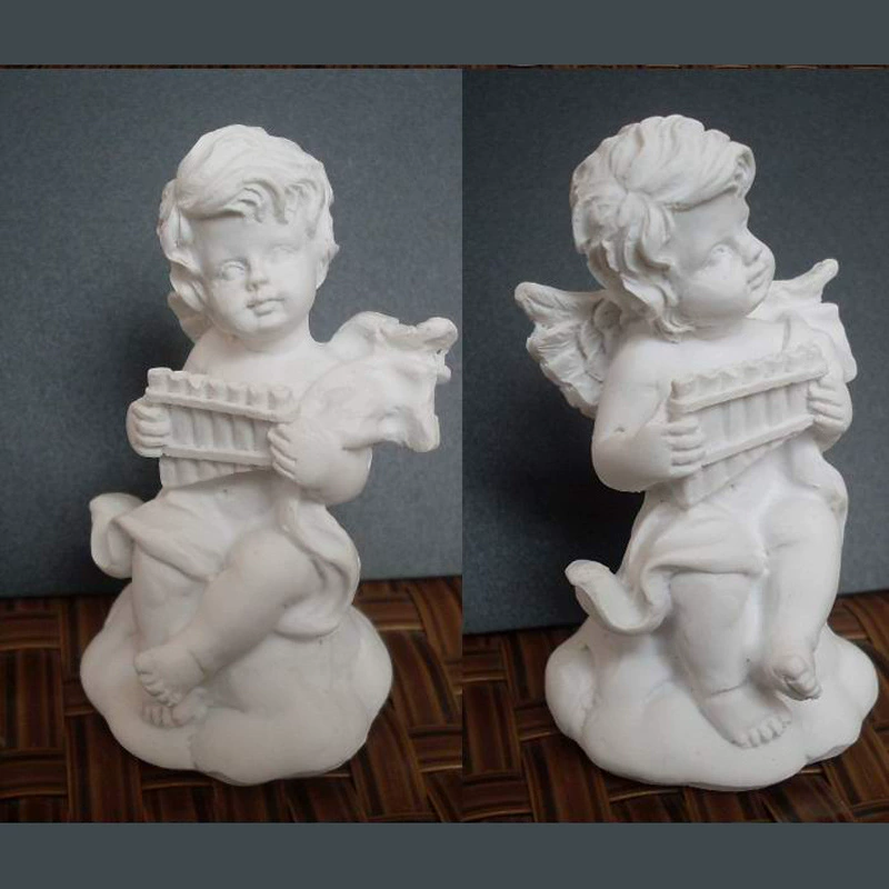 Набор фарфорообразных ангелов HC arts, 4 шт., 7 см, белые фигуры из смолы