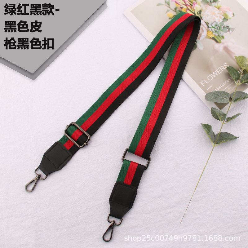 Green and Red Black-Black Skin-Gun Black buckle