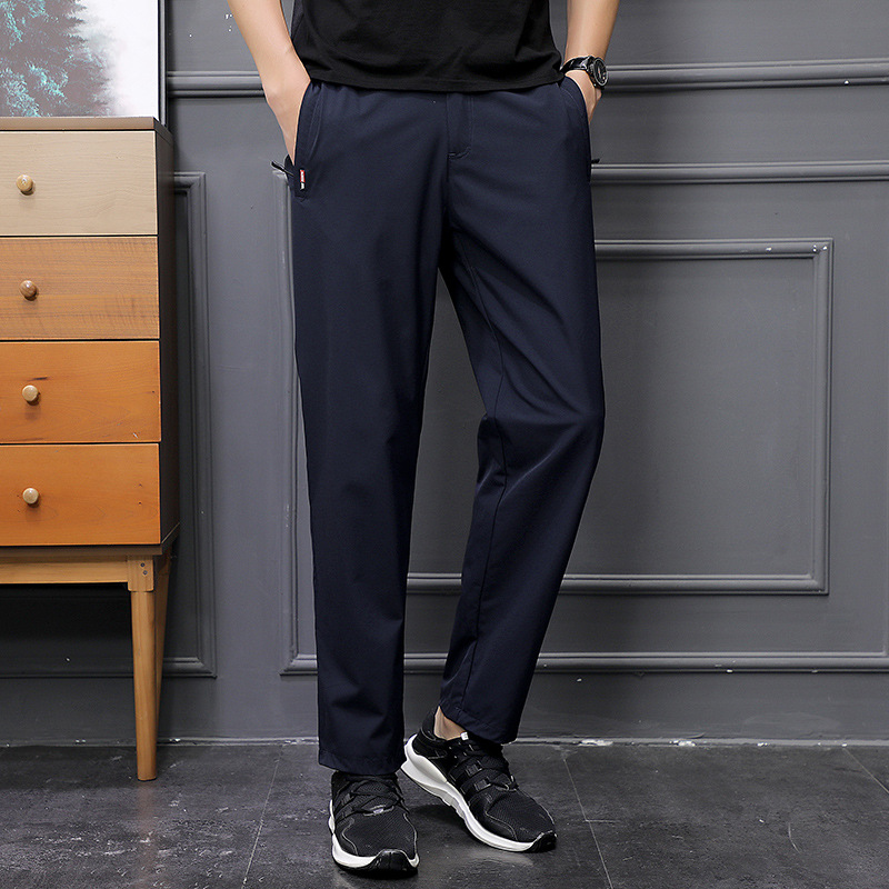 Summer breathable elastic thin casual trousers, plus size
