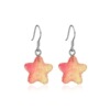 Cute cartoon matte earrings, gradient