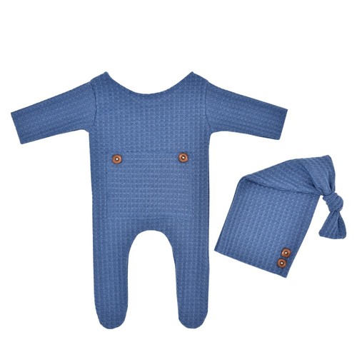 Newborn Photography Knit Onesie and Bootie Set - European and American Style Newborn Photography Outfit Set