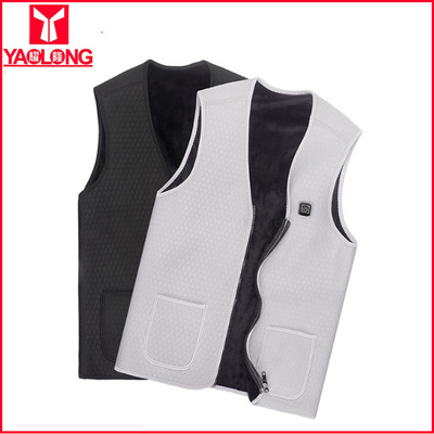 goods in stock intelligence Temperature control electrothermal Vest vest charge USB fever keep warm whole body heating clothes coat