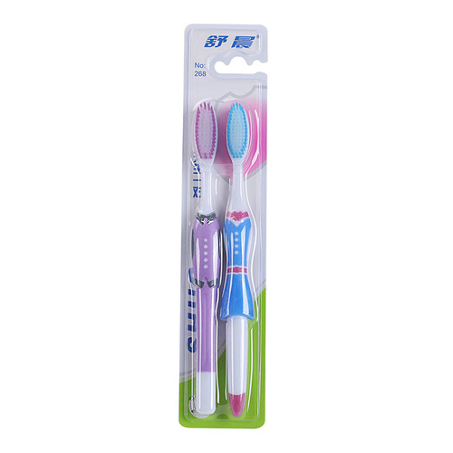 High-end adult soft bristle toothbrush couple toothbrush double pack couple toothbrush high density household soft bristle toothbrush wholesale
