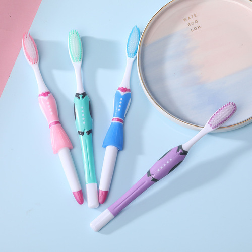 High-end adult soft bristle toothbrush couple toothbrush double pack couple toothbrush high density household soft bristle toothbrush wholesale