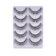 Natural nude makeup thick stage Cross long silver glitter sequins 820 five pairs of fake eyelashes wholesale