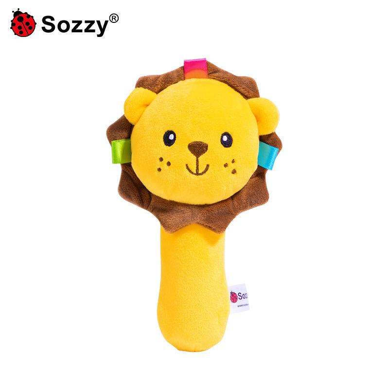 Bebé interacción padre-hijo educación temprana sonajero bebé de peluche sonajero juguete BB Dispositivo de sonajero en stock al por mayor