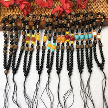 手把件挂绳把玩绳鸡翅木玛瑙翡翠玉石手把件绳蜜蜡星月钥匙绳批发