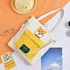 Cute shopping bag, universal capacious shoulder bag, backpack, linen bag, Korean style