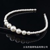 Woven headband from pearl handmade, hair accessory with bow for bride, universal hairpins, European style