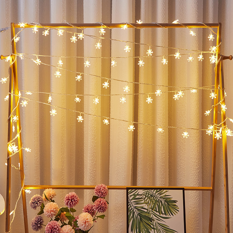 Decoraciones de Navidad led luces de colores luces intermitentes luces de cadena decoración del cielo estrellado copo de nieve luces de la estrella colgante de la habitación árbol de Navidad