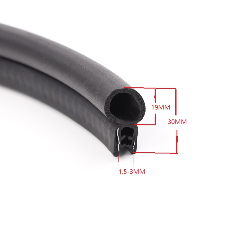 地铁汽车船舶设备舱门直卡侧卡钢丝钢片U型泡沫三复合密封胶条