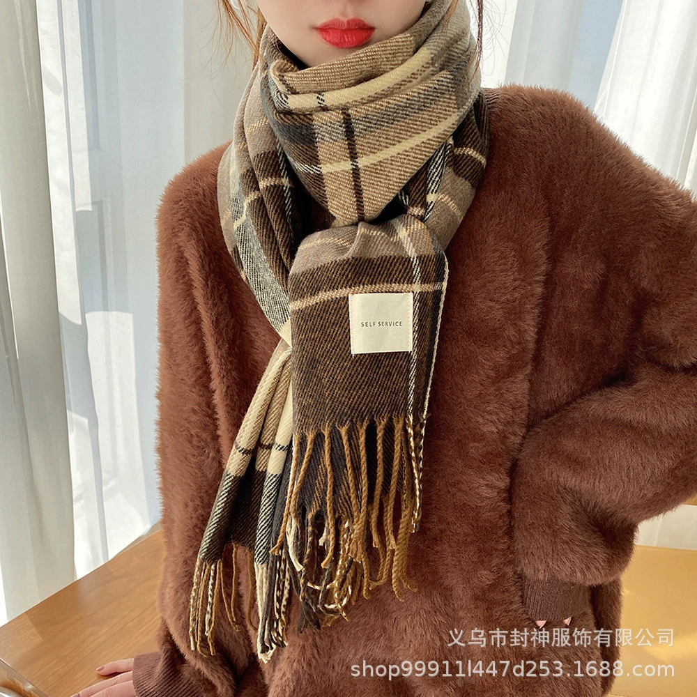Double-sided scarf for beloved, South Korean goods, warm cloak, 2020