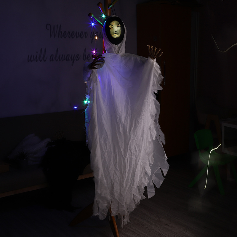 Máscara Colgante de Fantasma de ABS con Música Eléctrica para Halloween