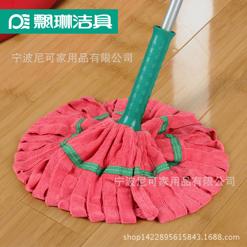 Piaolin Smart Water Squeezing Microfiber Mop Manual Water Squeezing Cloth Mop Absorbing Hair for Lazy People Home One Dragging Clean
