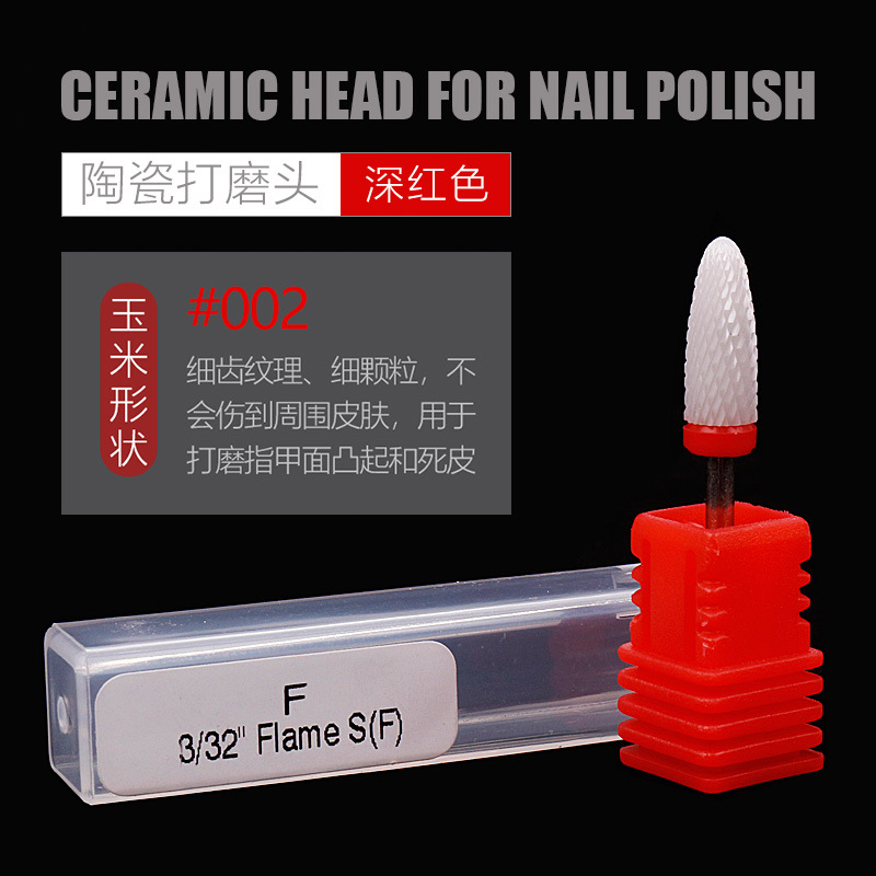 Nuevos productos transfronterizos de molienda de cerámica de manicuras, una sola pieza de molienda eléctrica cilíndrica de maíz en forma de cohete, molienda de accesorios