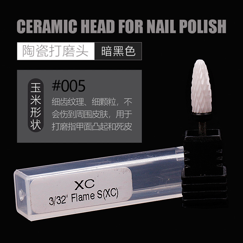 Nuevos productos transfronterizos de molienda de cerámica de manicuras, una sola pieza de molienda eléctrica cilíndrica de maíz en forma de cohete, molienda de accesorios