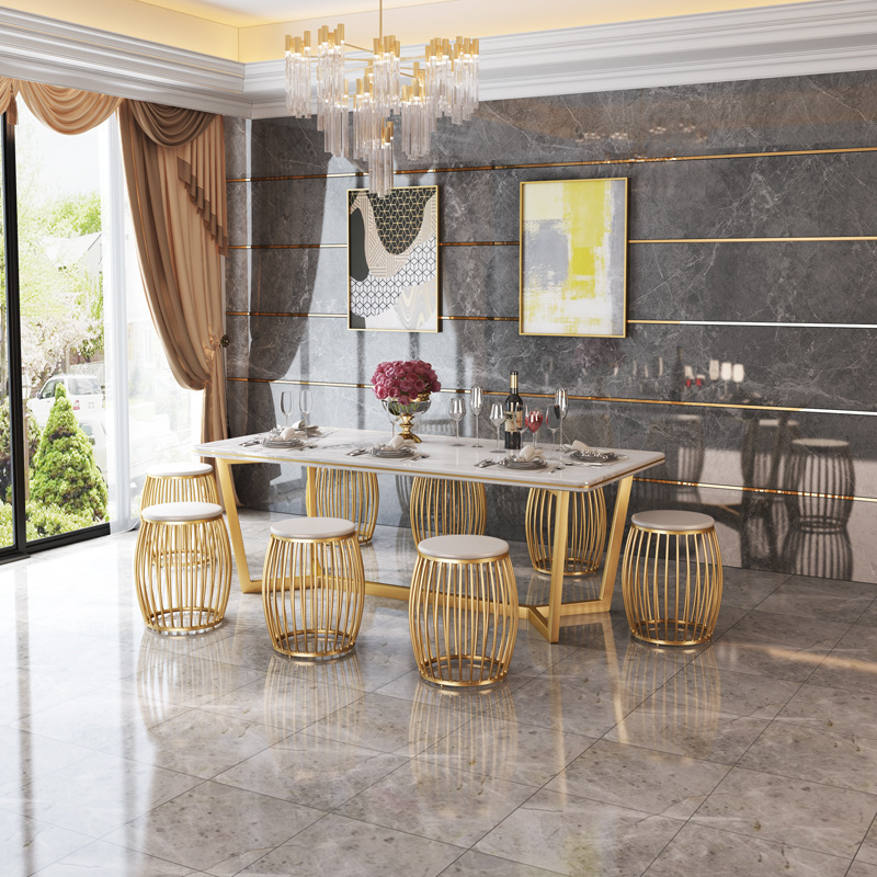 Nordic Simple Low Stool Hotel Restaurant Stool Hotel Chair Iron Single Household Internet Popular Metal Round Stool Dining Chair