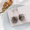 Silver needle, fashionable universal retro earrings, silver 925 sample, flowered, simple and elegant design