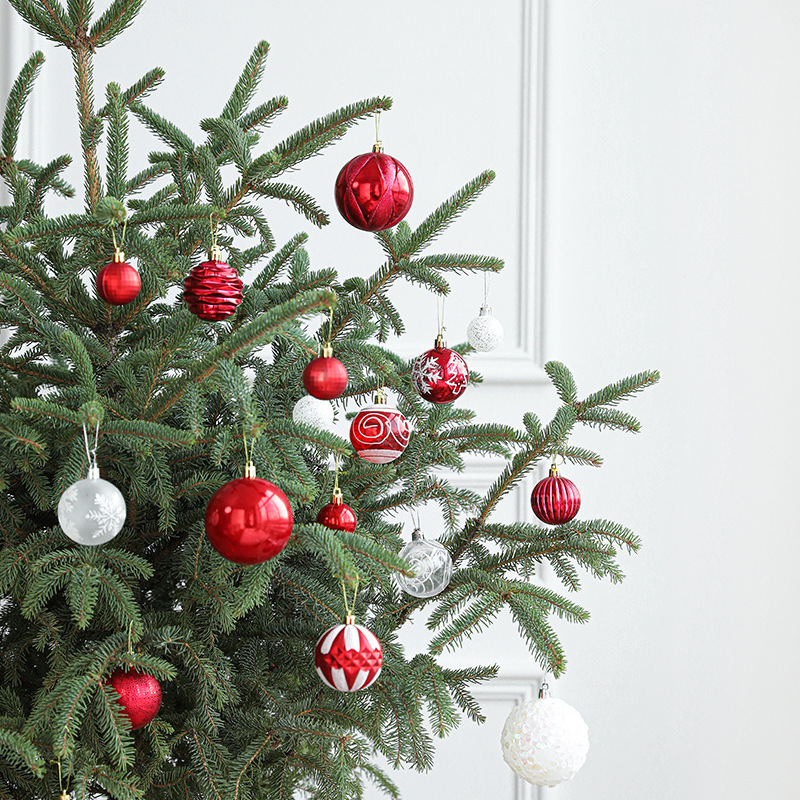 Hang Seng árbol de Navidad ornamento 4cm6cm8cm BOLA DE Navidad 36 barril caja de Navidad bola de color bola mixta