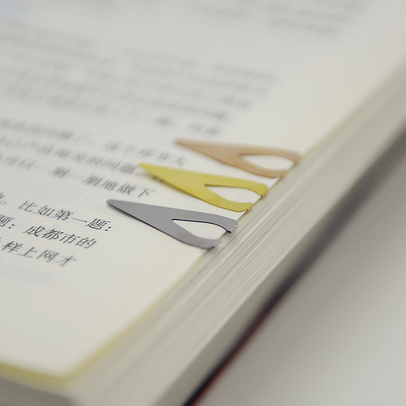 Stagton metal hueco en forma de corazón marcador posicionamiento etiqueta de fábrica de tres colores patente al por mayor productos de negocios creativos