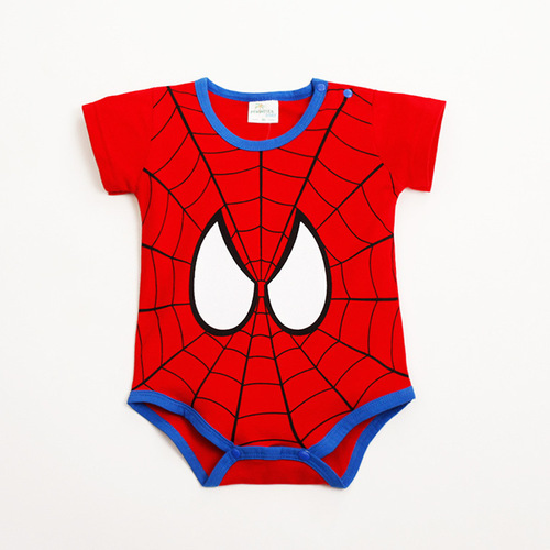 Baby climbing clothes summer short-sleeved one-piece clothes foreign trade Harbin clothes pure cotton thin cartoon printed newborn bag fart clothes
