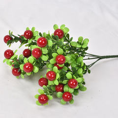 Simulated 7-forked red fruit, lucky fruit, wishful auspicious fruit, rich fruit simulated flower, home decoration flower arrangement