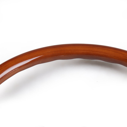 Car modification 15-inch 380MM solid wood steering wheel 6-hole peach wood vintage steering wheel electroplated bracket