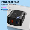 28W Lighting QC3.0+2.1A USB mobile phone charger fast charging double -port American European rules fast charging travel charging