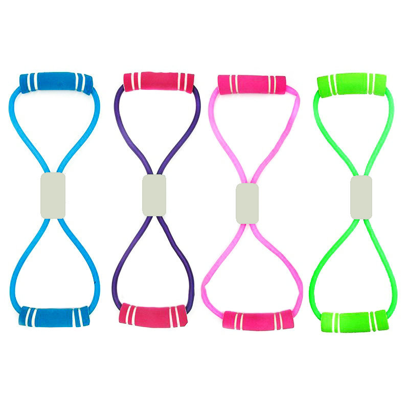 Dispositivo de tensión de ocho caracteres dispositivo de tensión de pedal espalda belleza pecho expansor Pilates yoga TPE fuente fábrica 8-dispositivo de tensión de caracteres