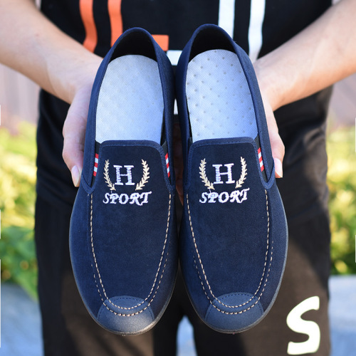Wholesale sneakers for men 2024 spring new casual single shoes sneakers low-top canvas shoes one-leg men's beanie shoes