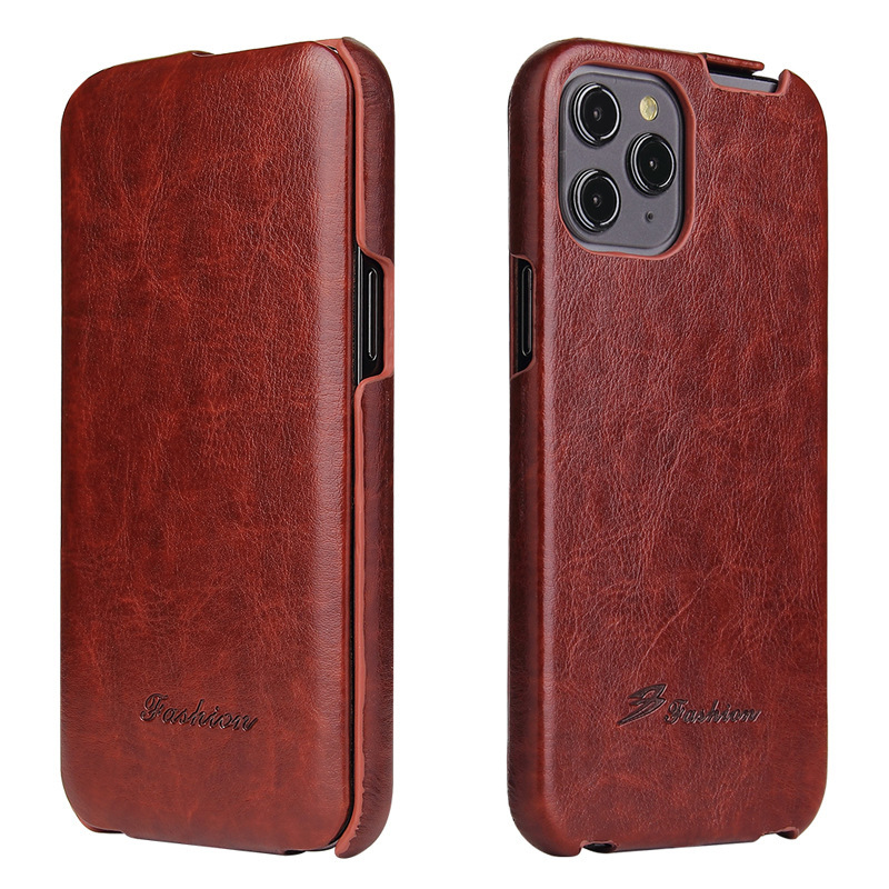 Suitable for Iphone12 Horse Pattern Retro Flip-Up Mobile Phone Leather Case Business Apple 16Pro Protective Case