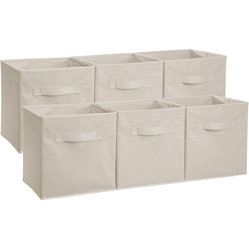 Caja de almacenamiento sin tapa, cajón de sala de estar para el hogar, tela plegable, almacenamiento de artículos diversos, caja de almacenamiento de ropa gruesa de Amazon