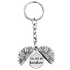 Keychain engraved, metal pendant solar-powered, European style, Birthday gift