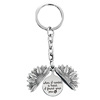 Keychain engraved, metal pendant solar-powered, European style, Birthday gift