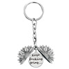 Keychain engraved, metal pendant solar-powered, European style, Birthday gift