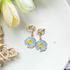 Cute cartoon earrings, fresh children's short ear clips, Korean style, simple and elegant design, no pierced ears, internet celebrity