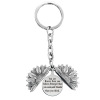 Keychain engraved, metal pendant solar-powered, European style, Birthday gift